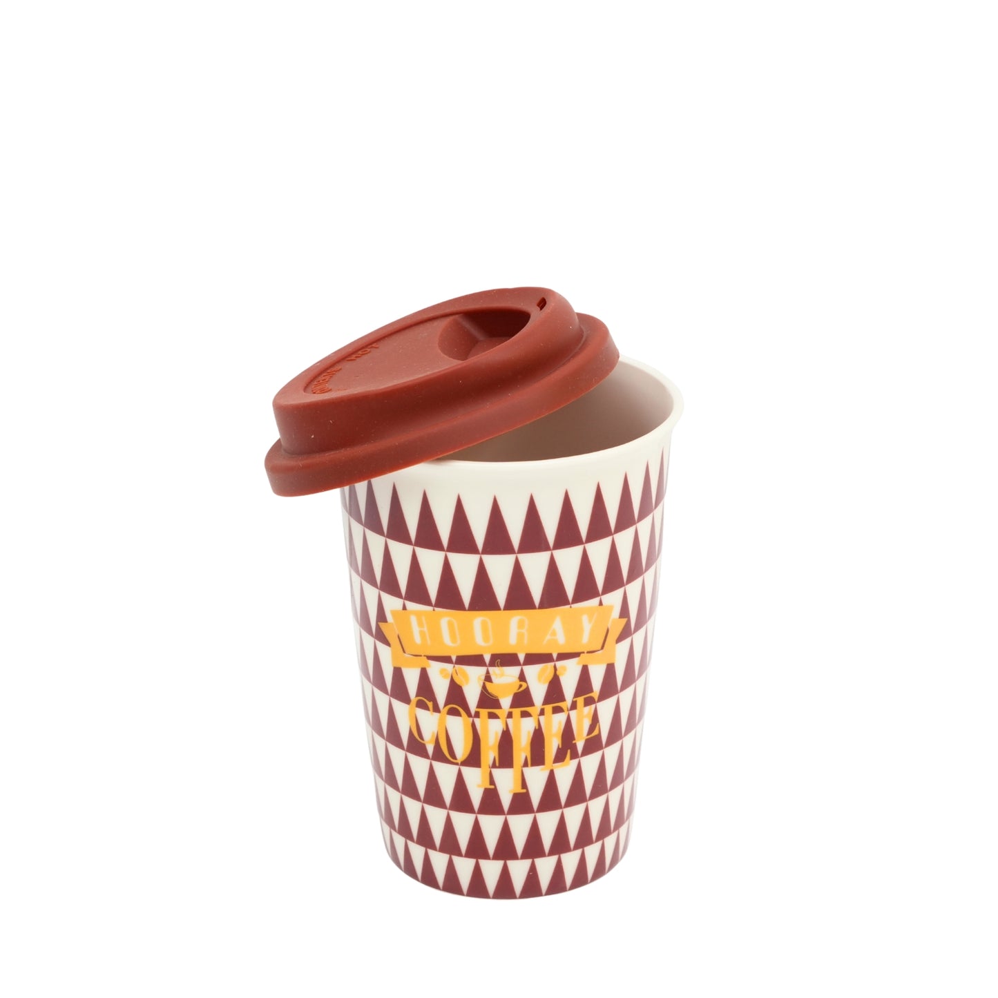 Kookee Ceramic Coffee & Tea Tall Tumbler with Silicone Lid