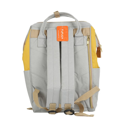 Yellow & Beige College & Office Handbag/Backpack
