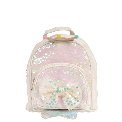 Unicorn Crown Sequin School Backpack for Kids | Glittery Lightweight Bag for Girls