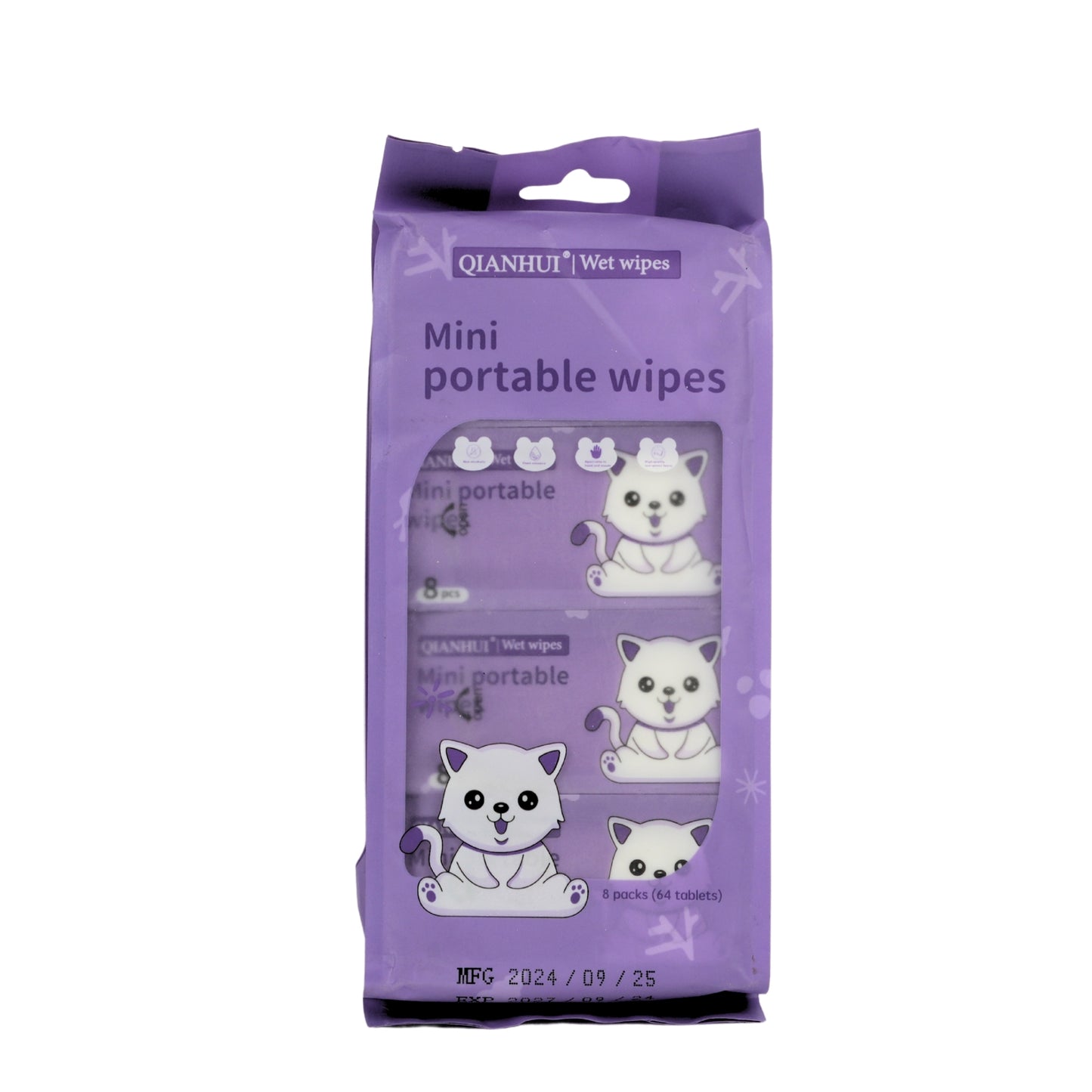 Mini portable wipes