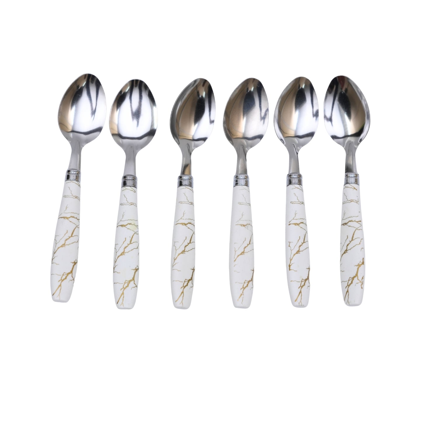 Marble Ceramic Handle Stainless Steel Table Spoon Set (pack of 6)