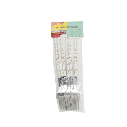 Marble Stainless Steel Dinner Fork Set