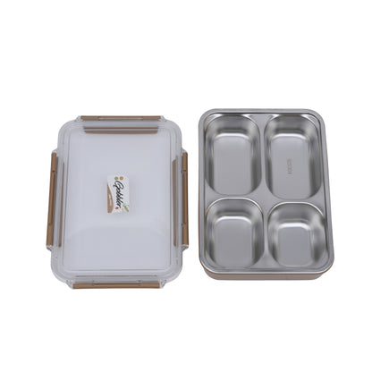 Premium stainless steel 4 compartment serving plate/thali