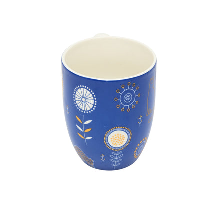 Light Color Blue Pottery Ceramic Mug