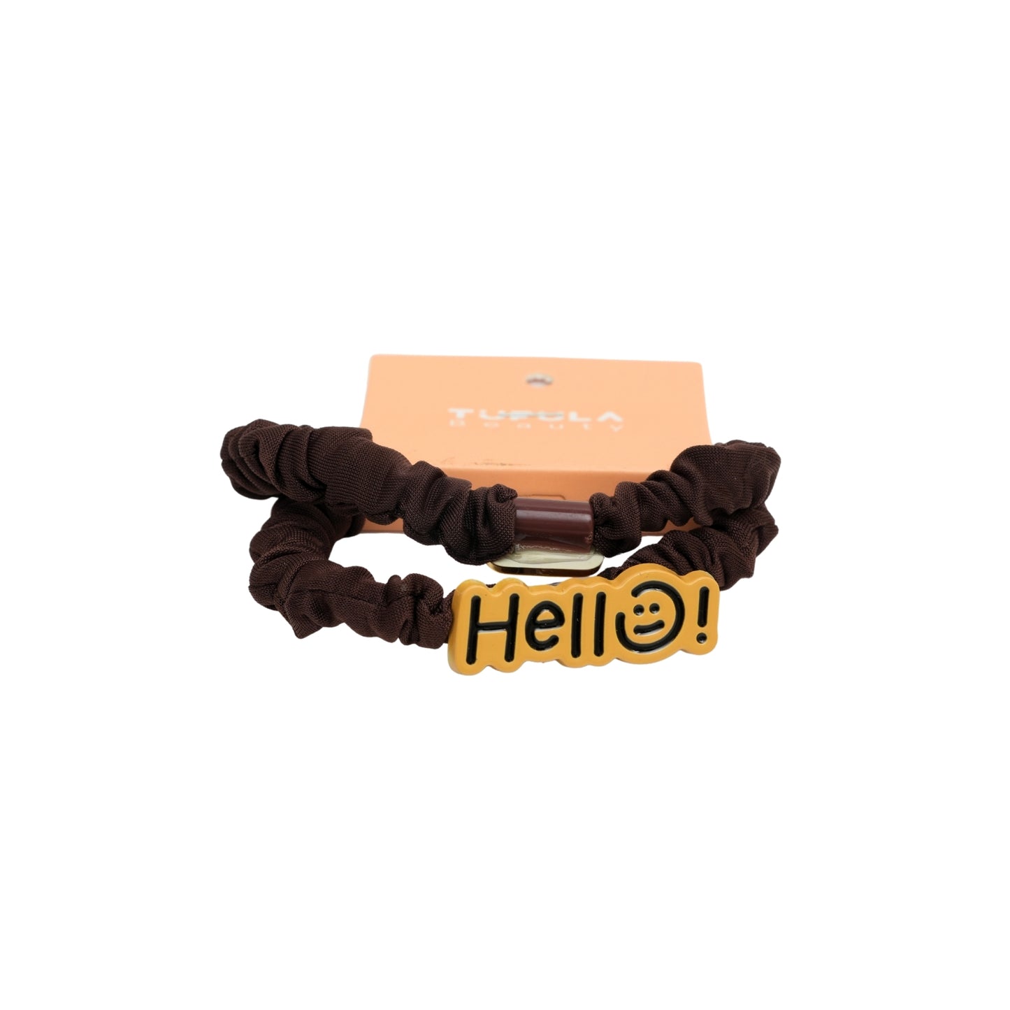 Neutral Tone Mini Scrunchies with Heart Detail ( Pack of 4 )