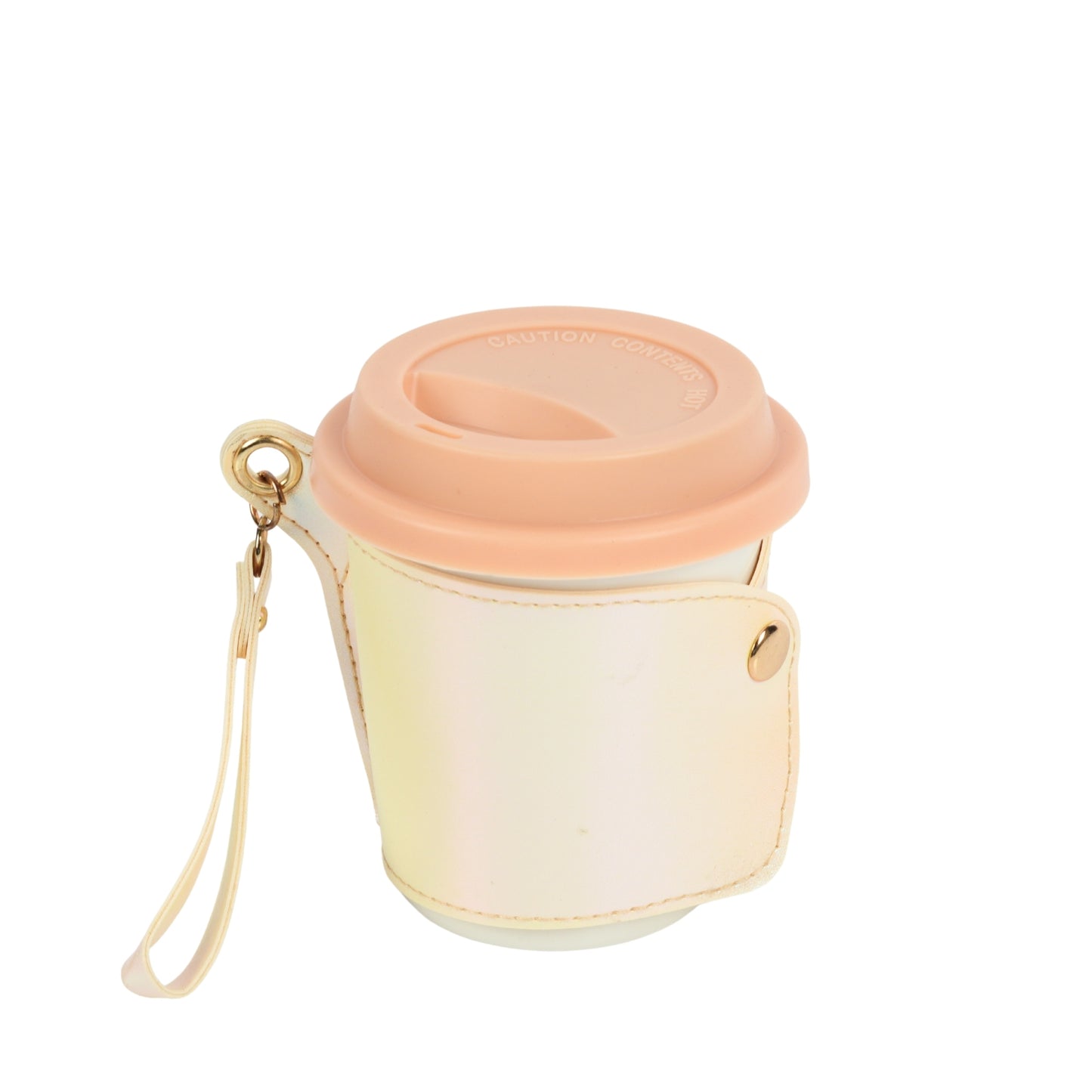 Ceramic Coffee Sipper With Leather Cover