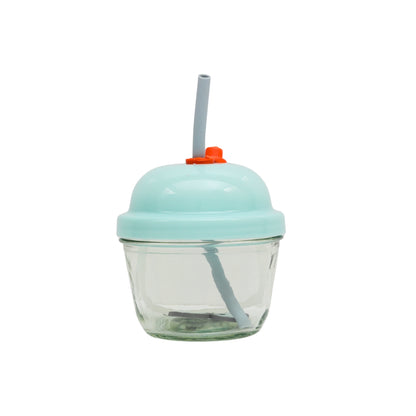 Small cute bottle with straw