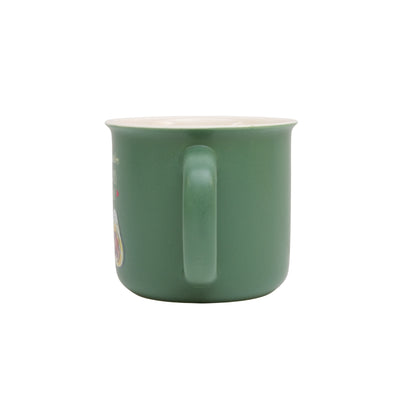 Couple avocado bone india coffee cup