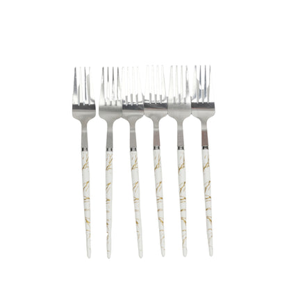 Marble Stainless Steel Dinner Fork Set