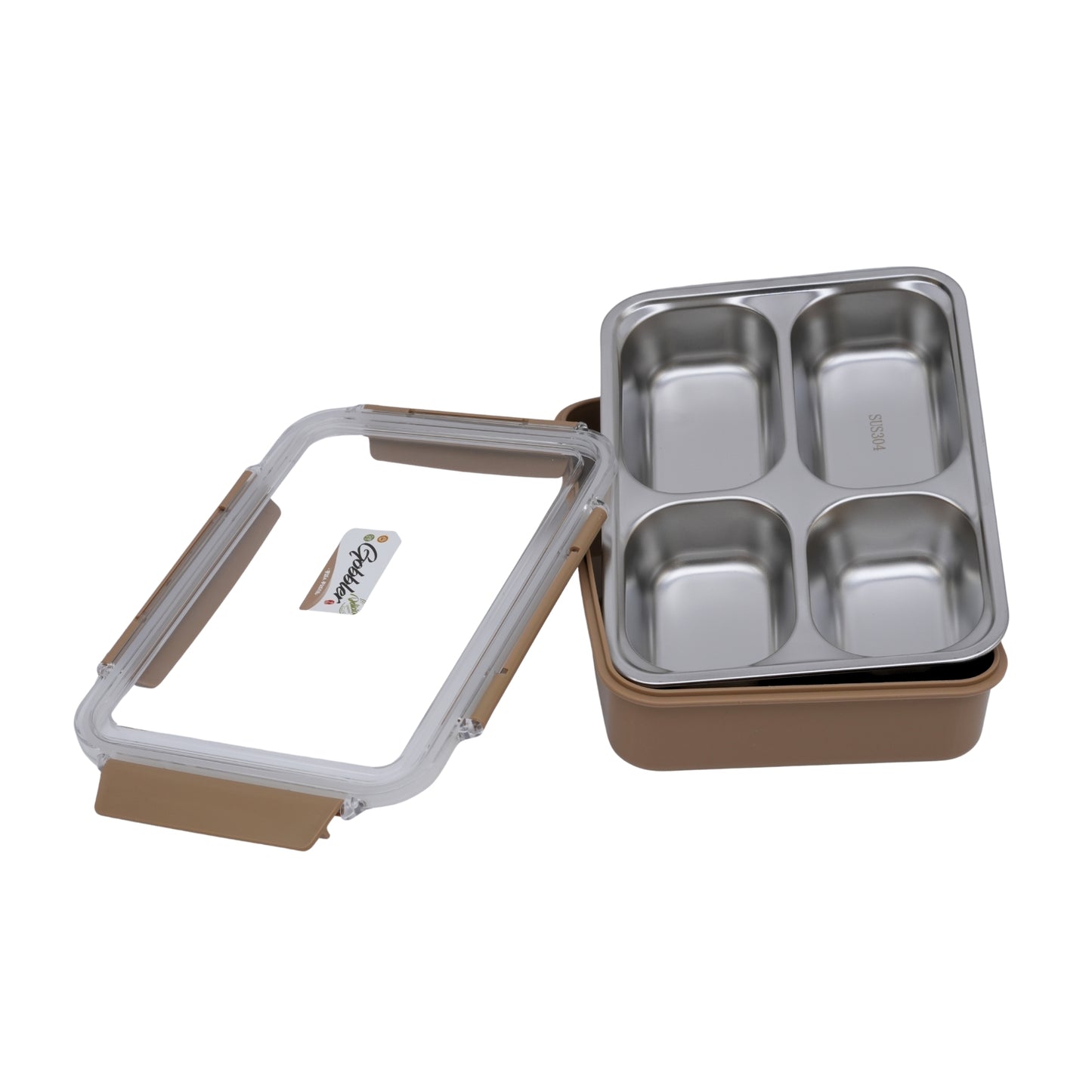Premium stainless steel 4 compartment serving plate/thali