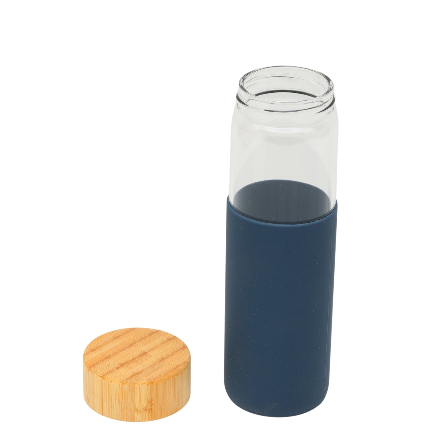 Borosilicate glass bottle with different silicon sleeve