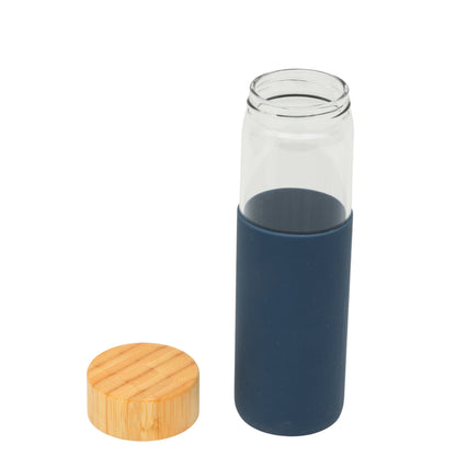 Borosilicate glass bottle with different silicon sleeve