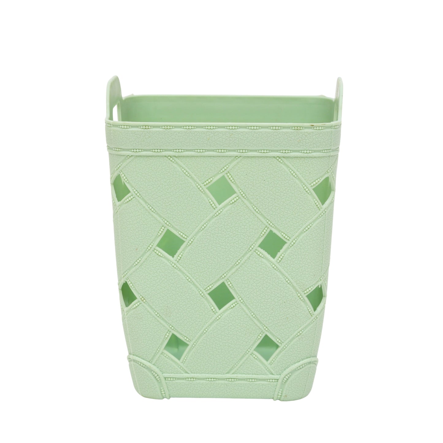 Plastic storage basket