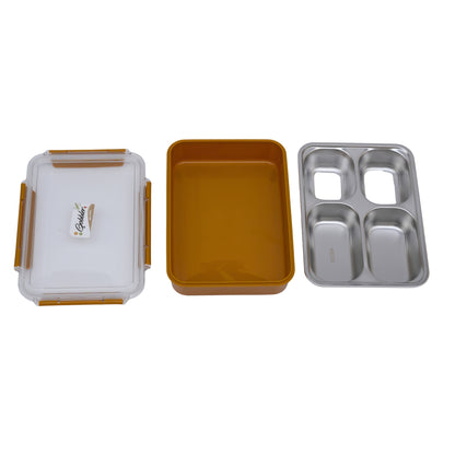 Premium stainless steel 4 compartment serving plate/thali