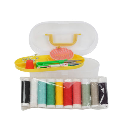 Portable Sewing Kit Box – Multi-Color Threads & Tools Set