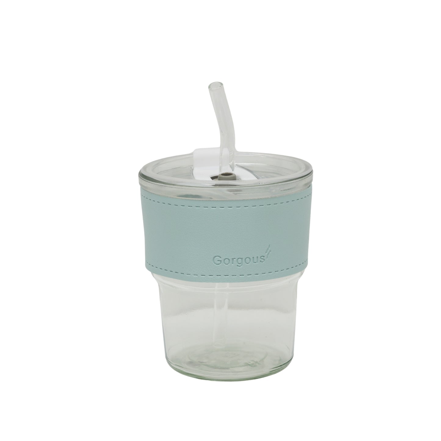 Reusable glass coffee sipper mugs with lid and multipurpose drinking glasses tumbler with leather cover