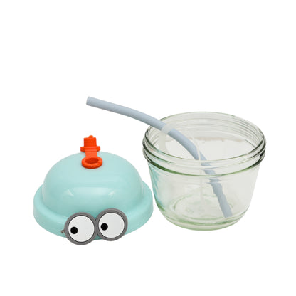 Small cute bottle with straw
