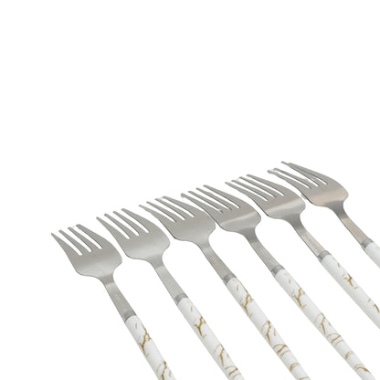 Marble Stainless Steel Dinner Fork Set