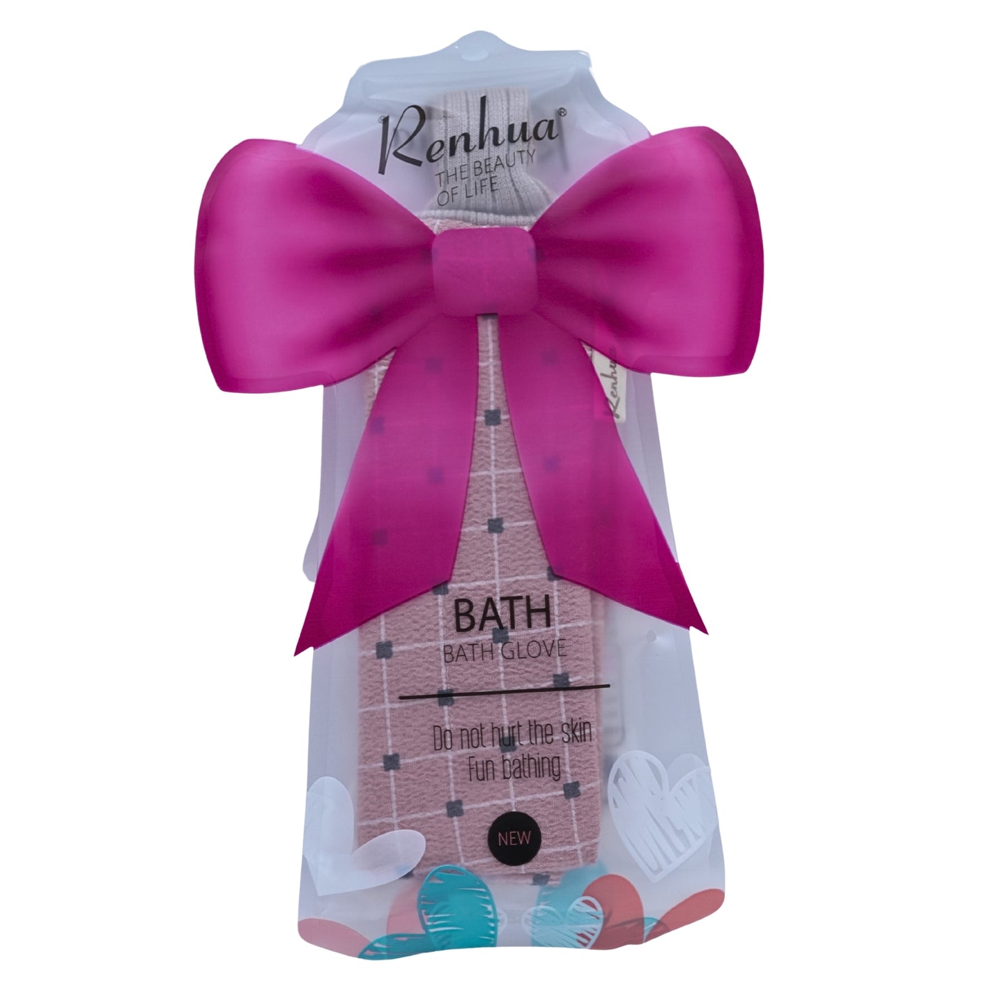 Soft body scrub bath gloves