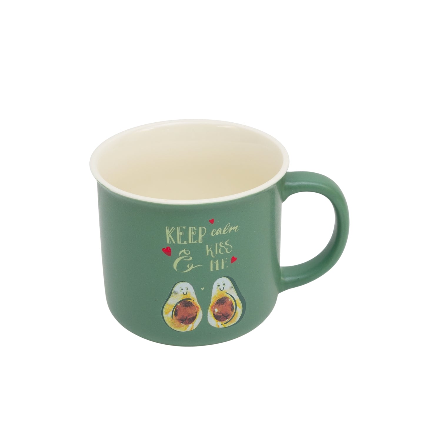 Couple avocado bone india coffee cup