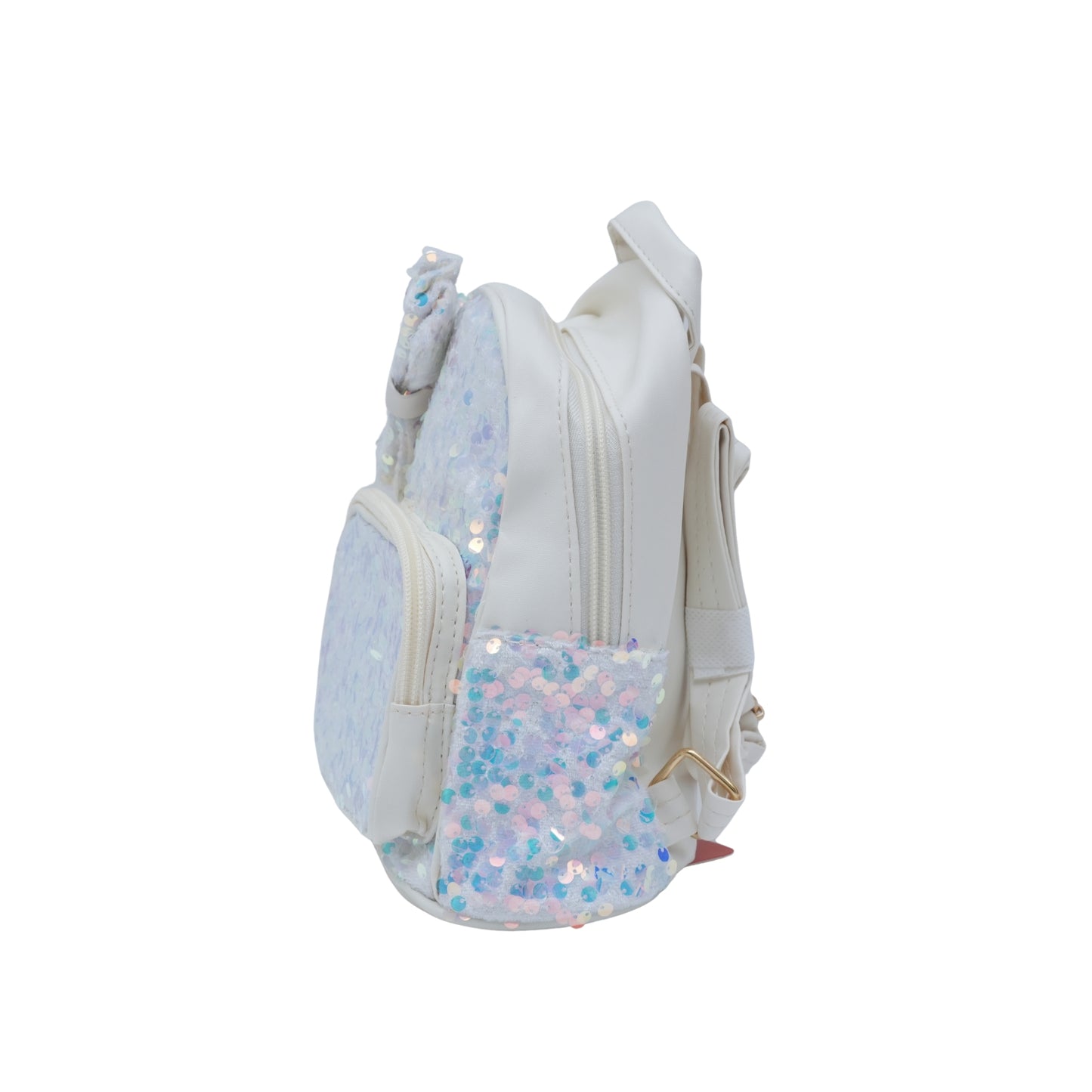 White Fancy Bag With Sparkle Designs For Girls