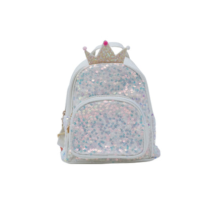 White Fancy Bag With Sparkle Designs For Girls