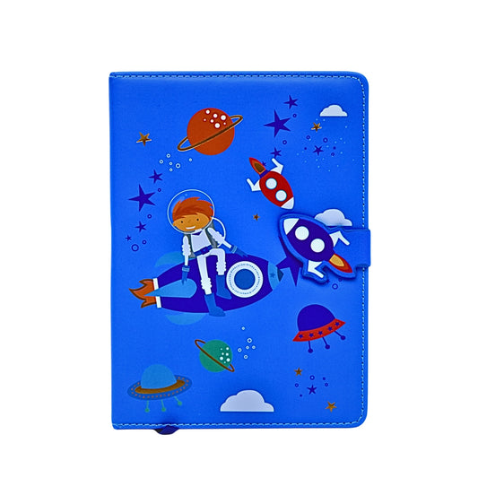 Blue Notebook with Water Color Finish