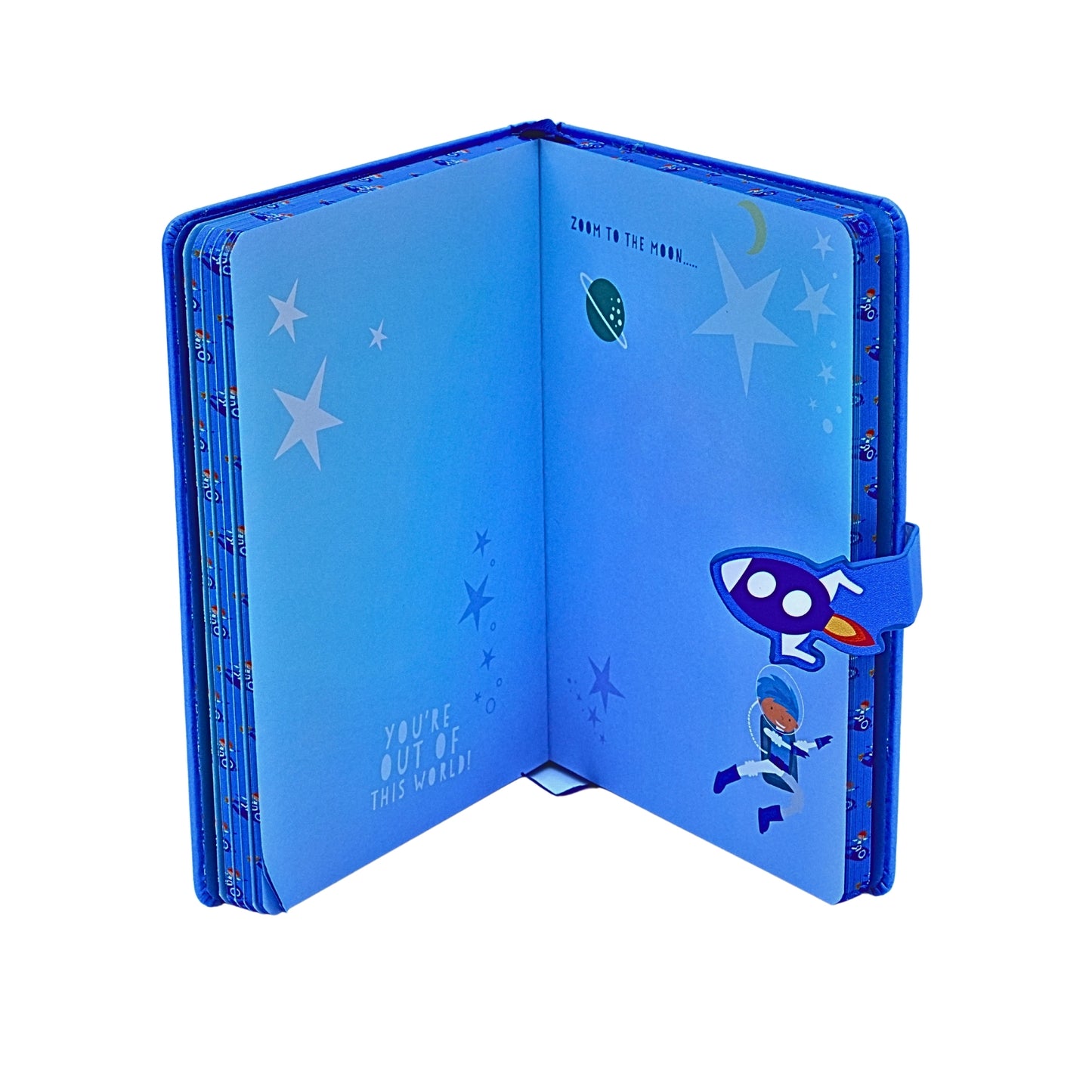 Blue Notebook with Water Color Finish