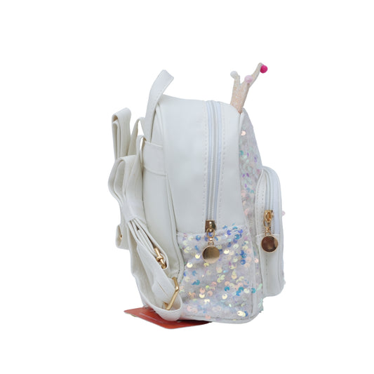 White Fancy Bag With Sparkle Designs For Girls