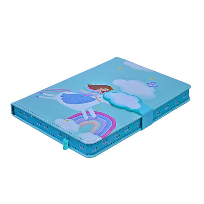 Blue Notebook with Water Color Finish