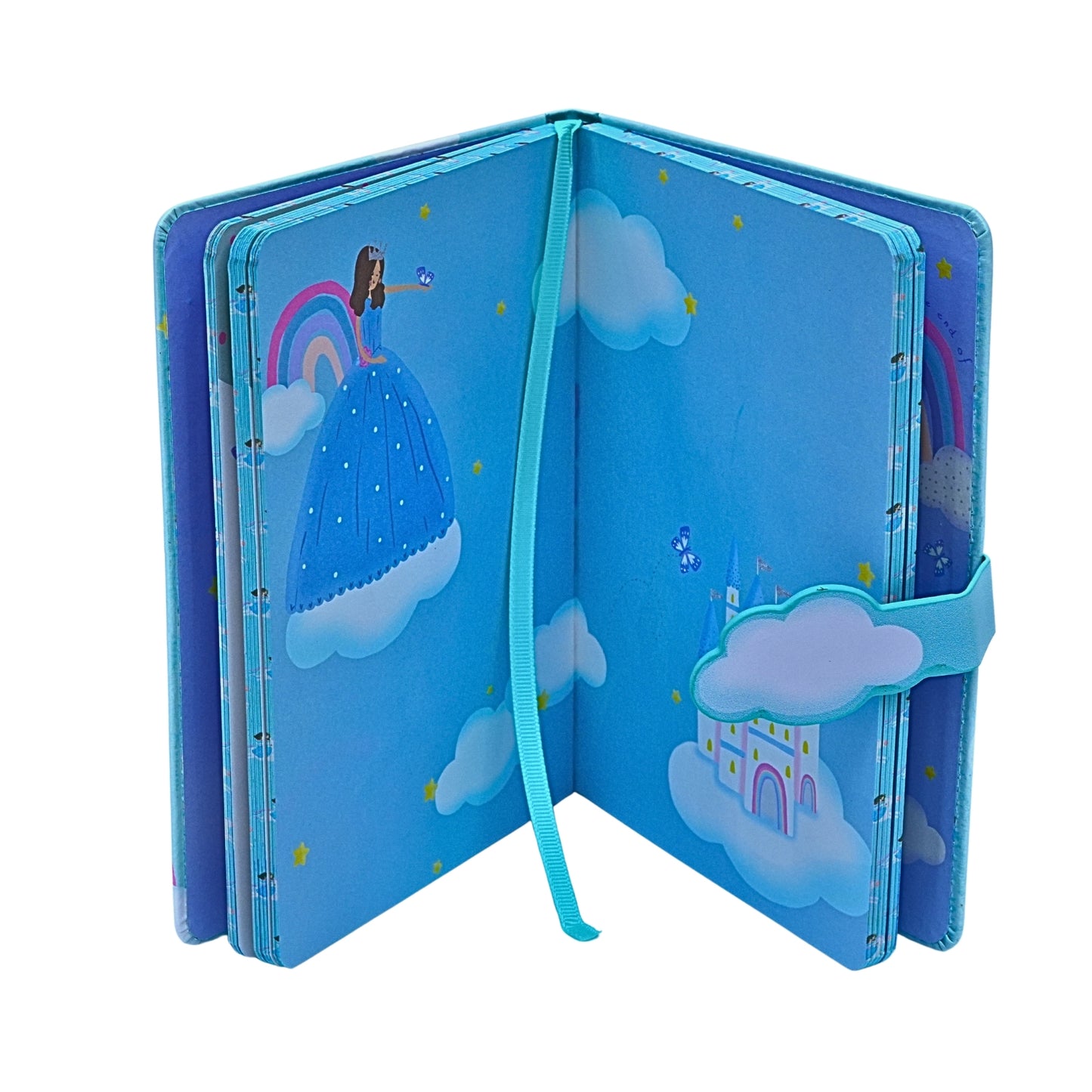 Blue Notebook with Water Color Finish