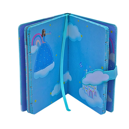 Blue Notebook with Water Color Finish