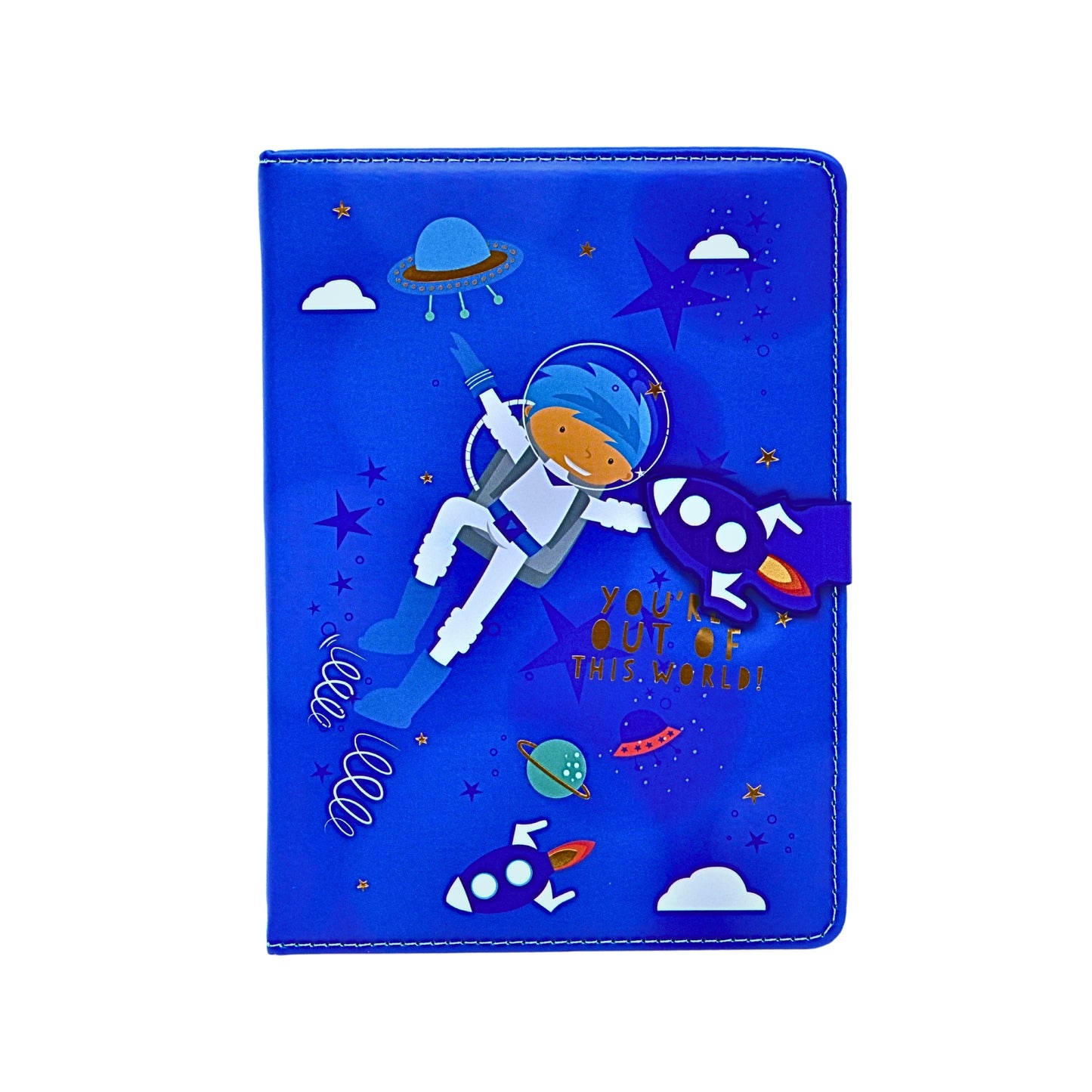 Blue Notebook with Water Color Finish