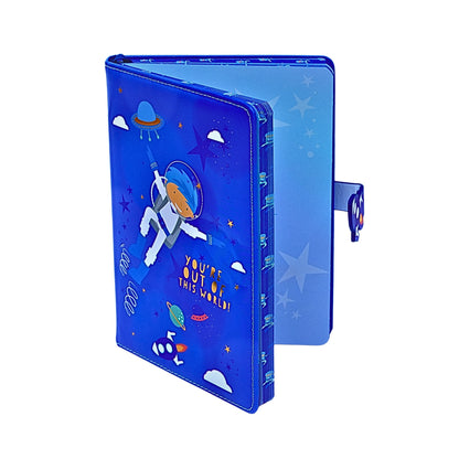 Blue Notebook with Water Color Finish