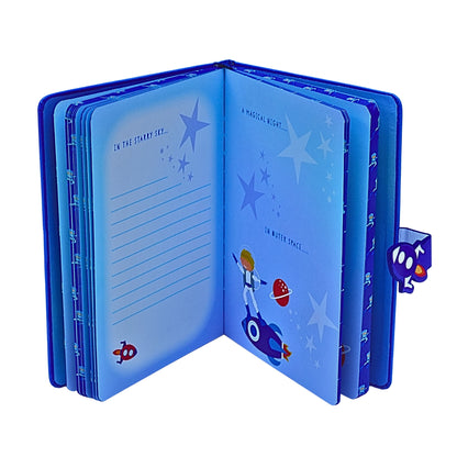 Blue Notebook with Water Color Finish
