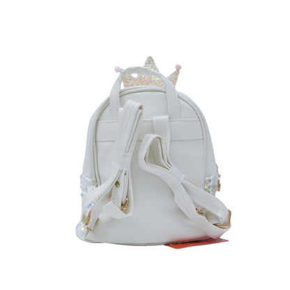 White Fancy Bag With Sparkle Designs For Girls
