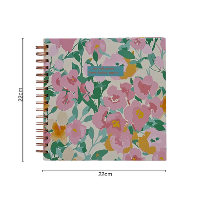 Flower print beautiful square note book