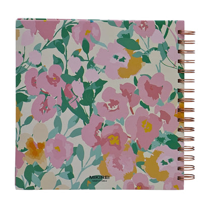 Flower print beautiful square note book