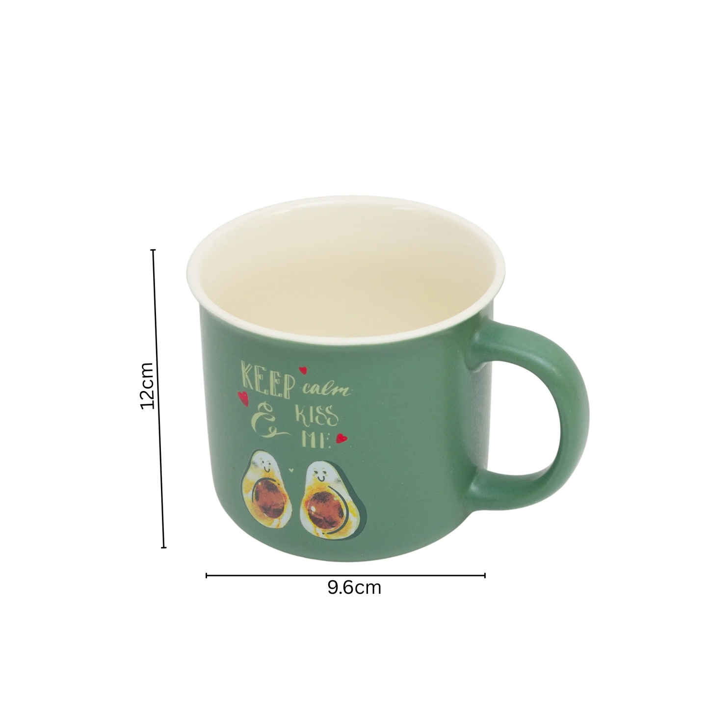 Couple avocado bone india coffee cup