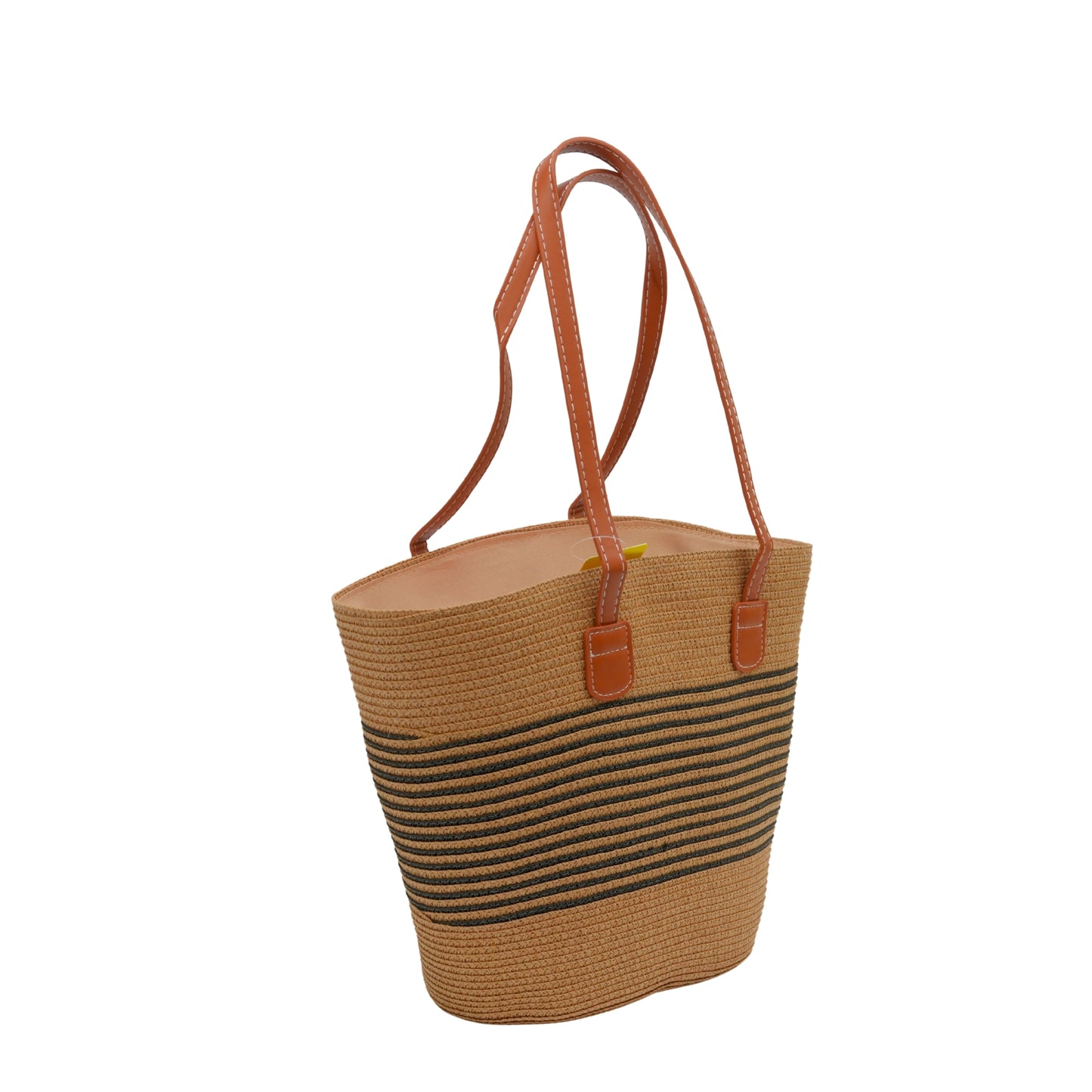 Large-capacity, handwoven handbag & cap