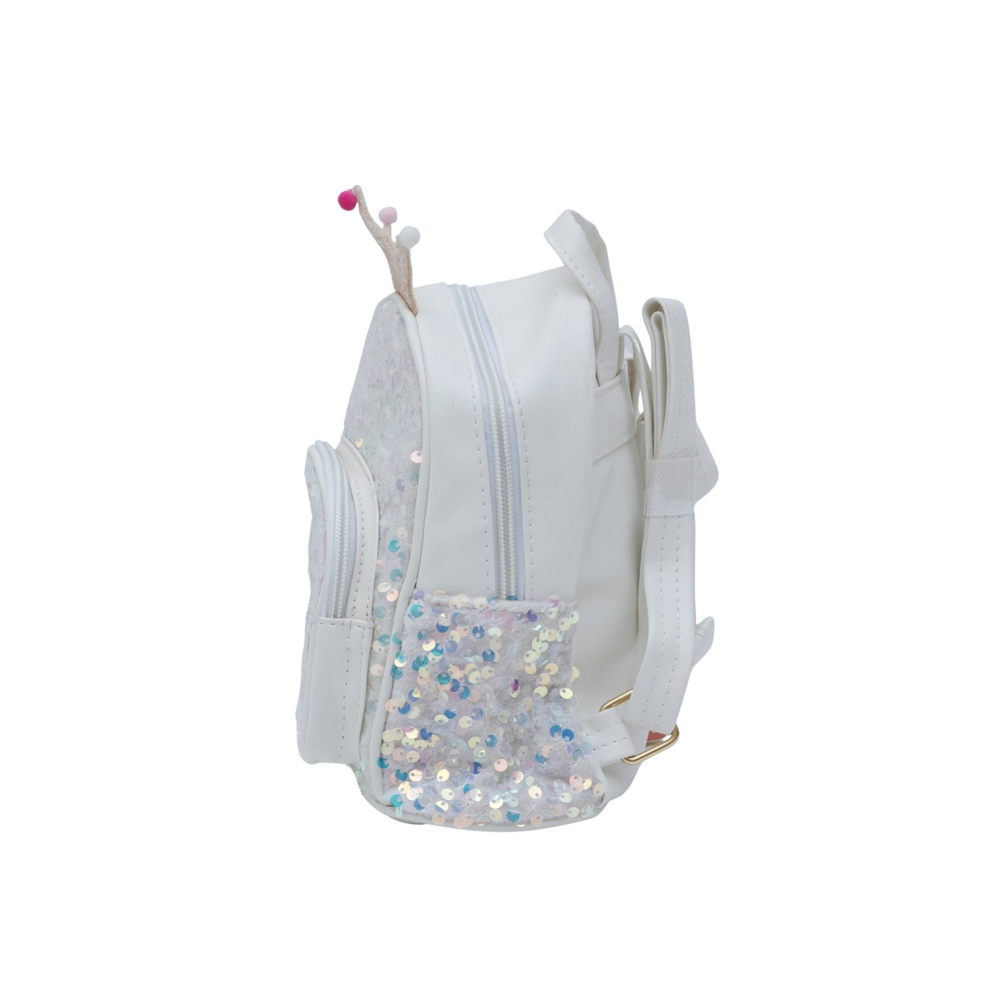 White Fancy Bag With Sparkle Designs For Girls