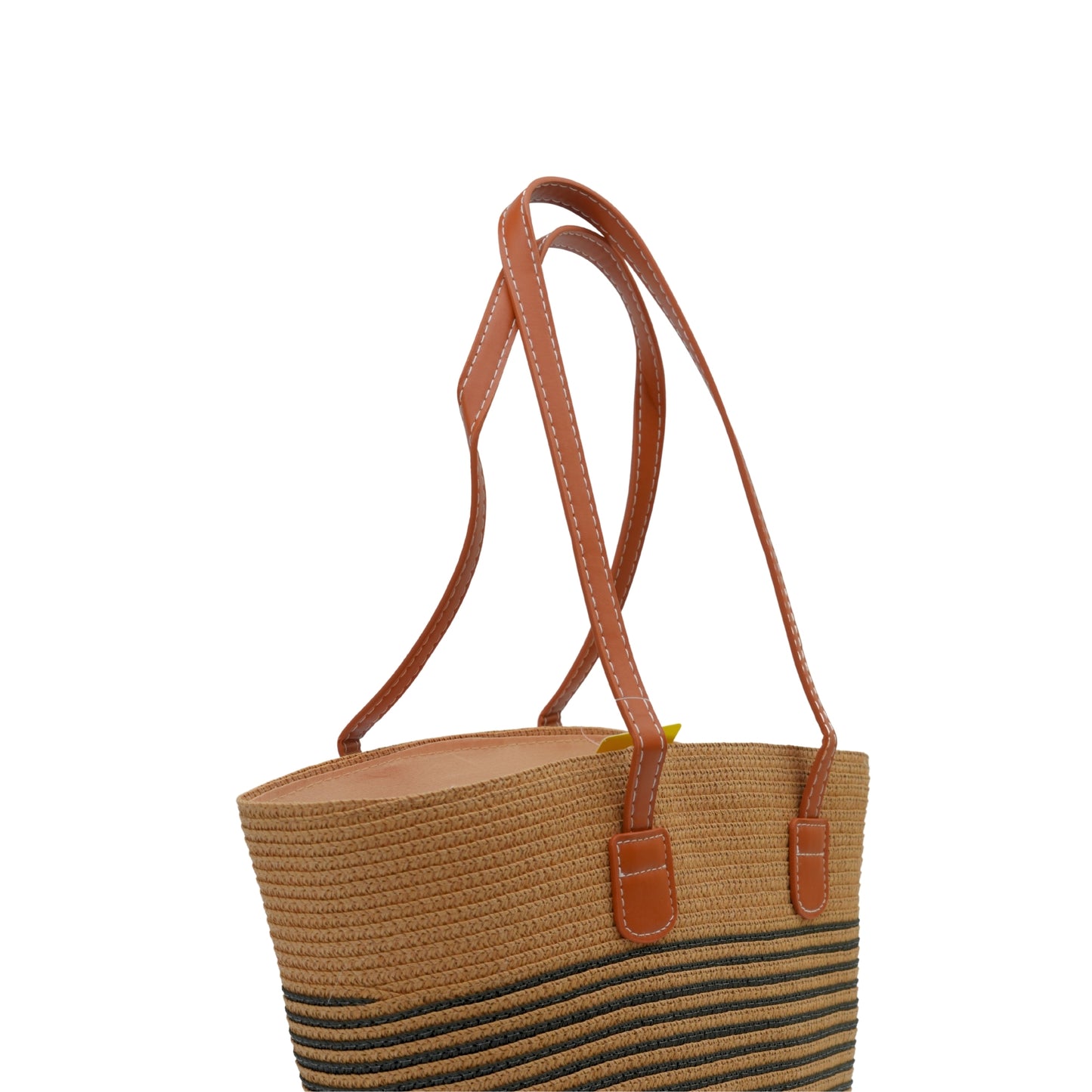 Large-capacity, handwoven handbag & cap