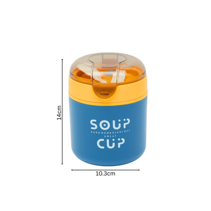 Insulated soup cup stainless steel soup cup with spoon