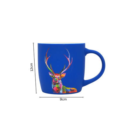 Modern Animal Tribe Series: Blue Stag Mug for Coffee & Tea