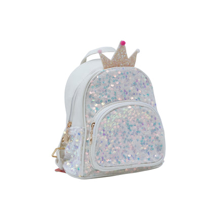 White Fancy Bag With Sparkle Designs For Girls