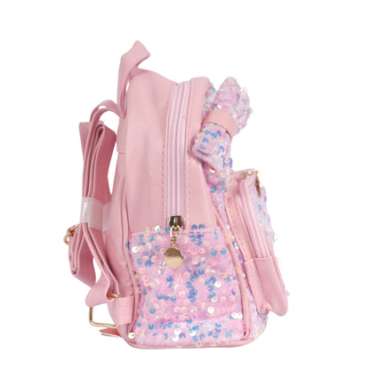 Unicorn Crown Sequin School Backpack for Kids | Glittery Lightweight Bag for Girls