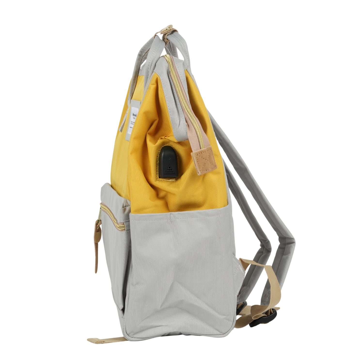Yellow & Beige College & Office Handbag/Backpack