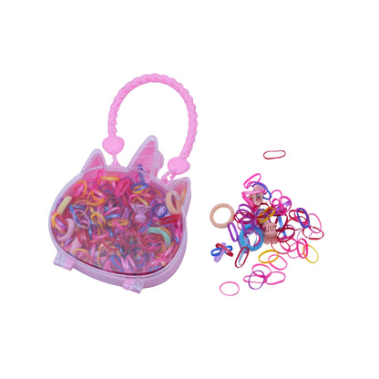 Rainbow Mini Elastic Hair Ties in Unicorn Purse Case