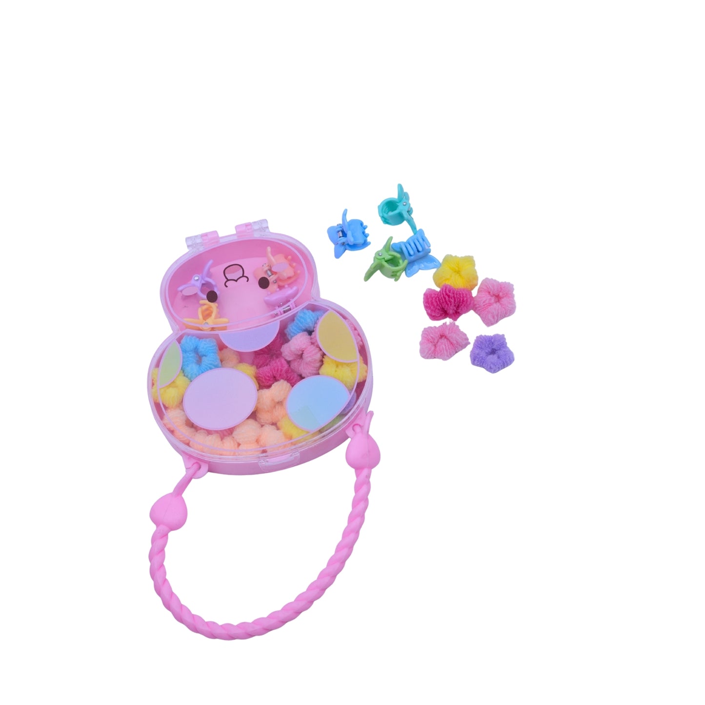 Princess Hair Styling Kit with Beaded Handle Storage Case