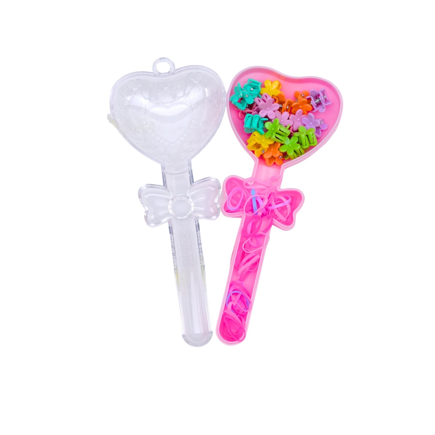 Portable Purple Heart Hair Styling Kit for Girls